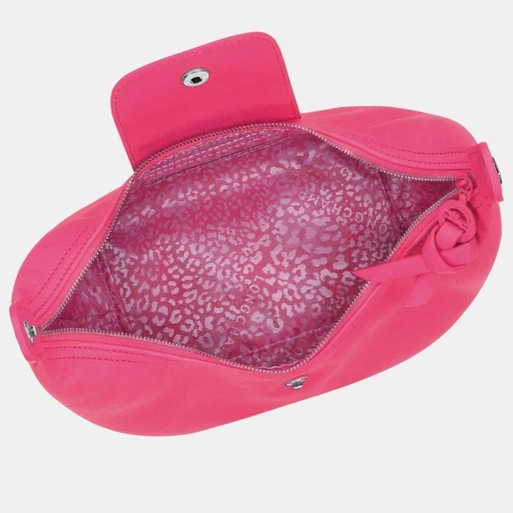 Longchamp Le Pliage Extra Small Handbag Pink Leather - Picture 4 of 10